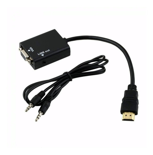 Adaptador Hdmi Para Vga Com Saída De Áudio