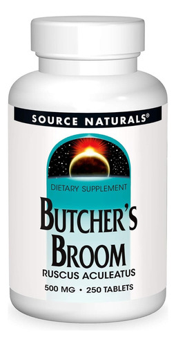 Source Naturals Butcher's Broom 500 Mg 250 Tabs Sabor Sin Sabor
