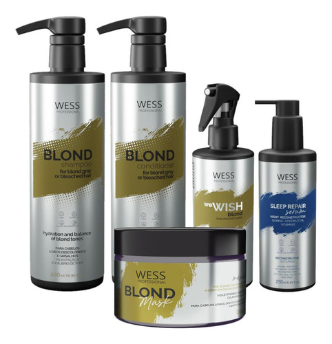  Wess Blond Sh+cd 500ml+wewish M.260ml+mask 200ml+sleep 250ml