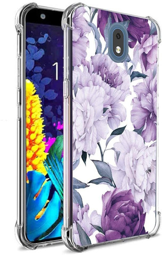 Funda Para LG K30 2019, Flores/violeta/suave/resistente