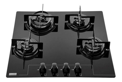 Cooktop 4 Bocas À Gás Franke Fhg 604 3g Tc Fc Glass Preto 110V/220V