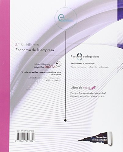 Economía De La Empresa - 2º Bachillerato - Andalucia. (9788448609382), De Alfaro Giménez,josep. Editorial Mcgraw-hill Interamericana De España S.l., Tapa Tapa Blanda En Español