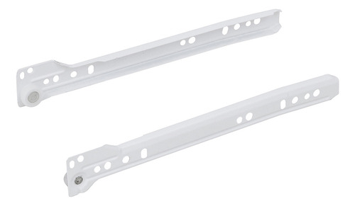 Corrediça Com Roldana Para Gaveta Aço Branco 35cm Até 20k