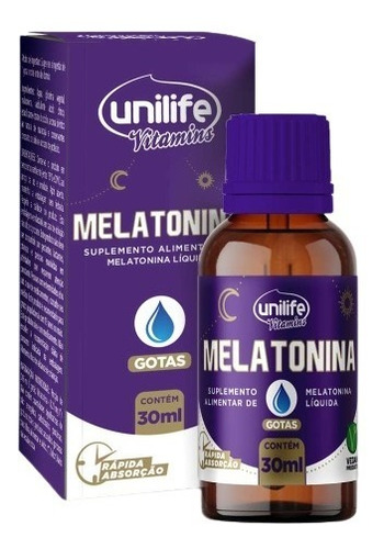 Melatonina Em Gotas Unilife 30ml Sabor 2517530