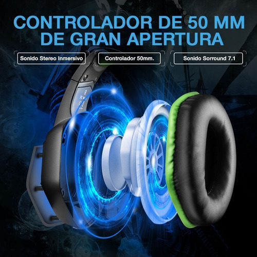 Imagen 9 de 10 de Auriculares Gamer Headset Eksa E1000 Rgb Usb Multiplataforma
