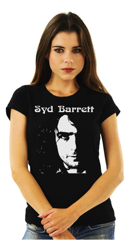 Polera Mujer Syd Barret Face Stencil Rock Impresión Directa