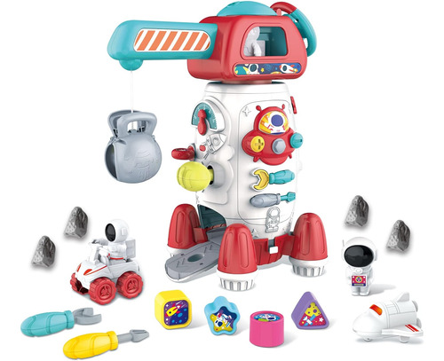 Cxjoigxi Rocket Ship Toy For Kids 3-5, Montessori Toys Para