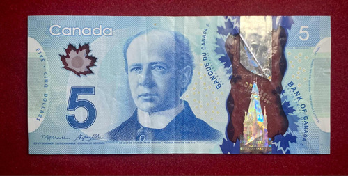 Billete 5 Dolares Canadá 2013 Polimero Pick 106 B 
