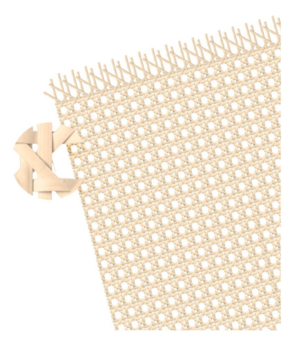13 Metros Tela Rattan Reforçado Natural Importado 1300x80