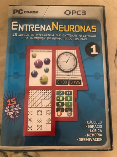 Juego Pc Cd Rom Entrenando Neuronas 15 Juegos Impecable