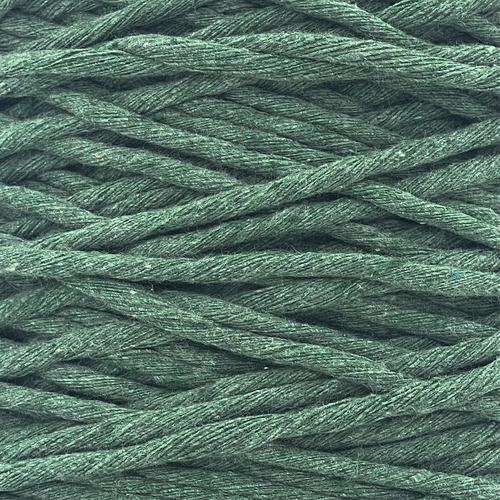 Makrama Cordón Algodón Macramé Hilaza 4mm Varios Colores Color Verde Helecho