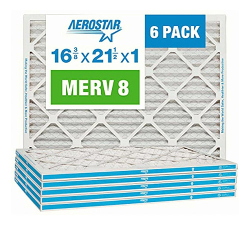 Filtro De Aire Plisado Aerostar, Merv 8, 16 3/8x21 1/2x1