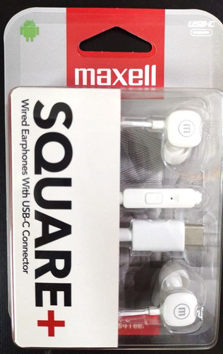 Audifono Maxell Square+ Earphones Eb-usbc