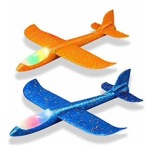 Luminosas  Paquete De 2 Aviones De Luz Led, Avión De Espuma