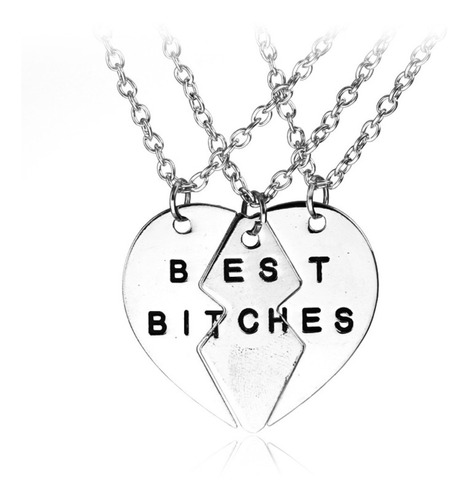 Collar Bff Amigas Best Bitches Friends Combinar Estilo 3x1