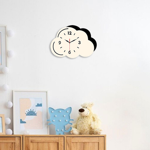 Reloj De Pared Con Diseño De Nubes, Reloj Decorativo