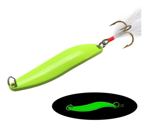 Cuchara Ondulante Pesca Cucharilla Fluorescente Spinner 5 Cm