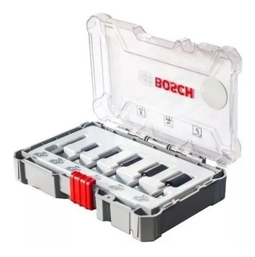 Set De Fresas Bosch 1/4 6piezas Rectas Fresadora 2607017467