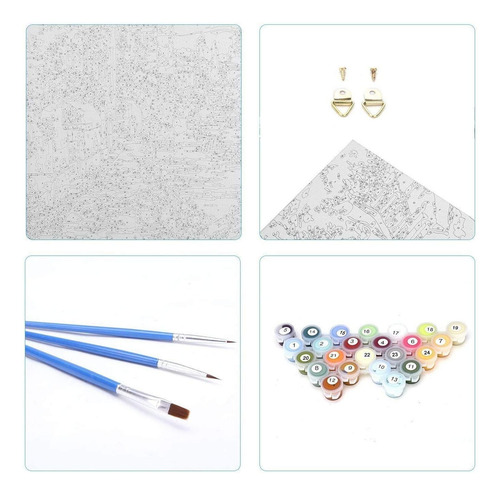 Tucanes Kit Pintura Por Números 30x40 Lienzo Con Bastidor