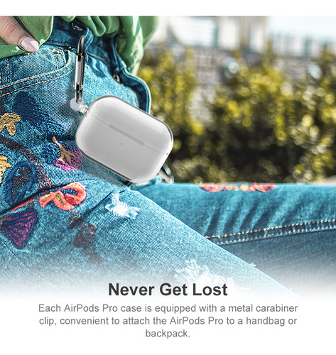 Funda De Carga Para AirPods Pro, Carcasa De Tpu Transparente