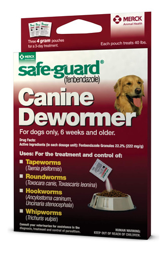 Safe-guard (fenbendazol) Desparasitante Canino Para Perros,