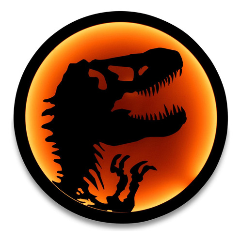 Jurassic Park - Letrero De Pared Led Con Logotipo T-rex | 12