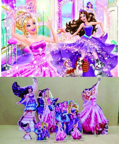 Kit Display Barbie Pop Star 8 Peças Mdf + Painel 2x1,50