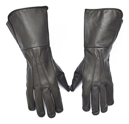 Guantes Medievales De Cuero Para Cosplay Con Puño Largo (ne