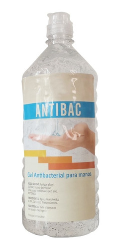 Gel Antibacterial 1 Litro Alcohol 70% Desinfectante Manos