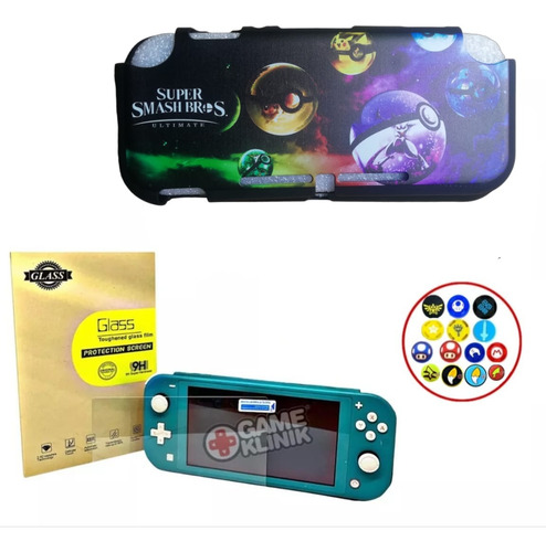 Kit Nintendo Switch Lite Case Protector + Mica Pokemon 01