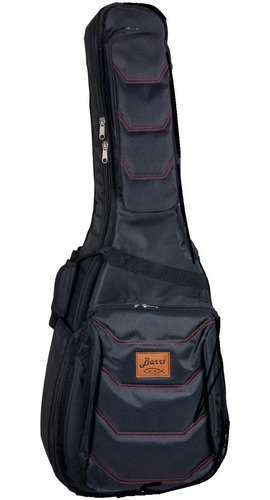  Funda Estuche P/guitarra Jumbo Tripleacolchado T/mochila Bk