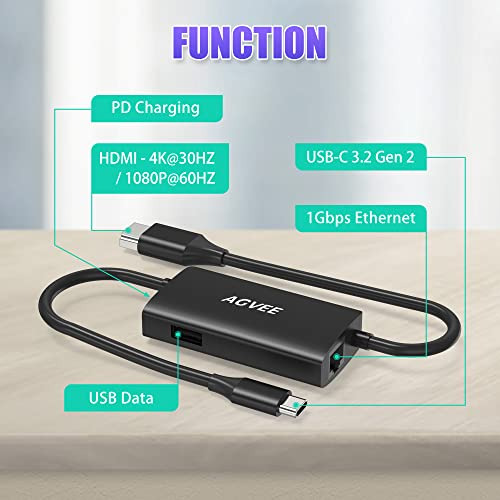 Agvee Actualizó Usb-c A La Red Lan Ethernet Gigabit Rj45 Mu