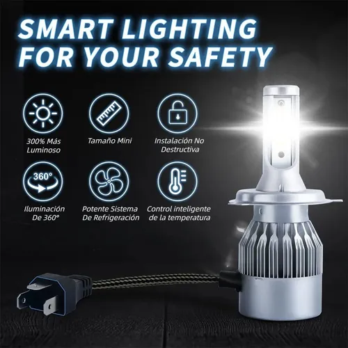P Kit Luces Led Para Chevrolet 8000lm Luz Alta/baja+luz
