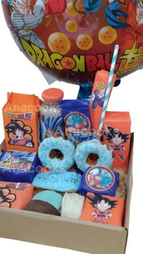 Desayuno Dia Del Niño Personalizado Dragon Ball  Con Globo 