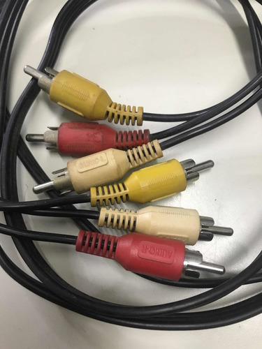 Imagen 4 de 4 de Cable 3 Rca A 3 Rca Audio Stereo Y Video 1,80mts