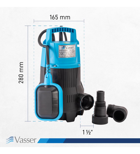 Imagen 6 de 10 de Bomba Desagote Agua Sucia Vasser De400ps 400 Watts