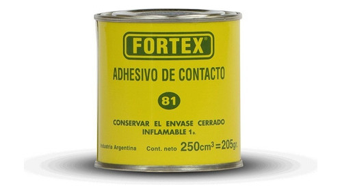 Adhesivo Cemento De Contacto Fortex C81 0,25 Lts 10000 - Mm