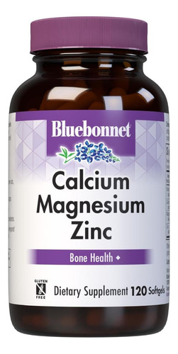 Bluebonnet Calcio + Magnesio + Zinc + Vitamina D 120 Softgel Sabor Sin Sabor