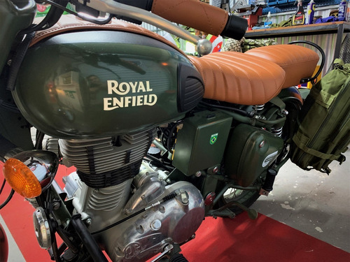 Imagem 14 de 17 de Royal Enfield Green Battle 500 Classic Verde 13 Mil Km 2017