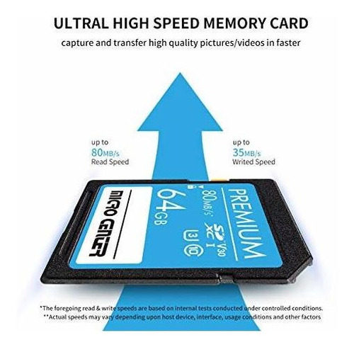 Sdxc Premium 64 Gb Micro Center Memoria Flash Sd Clase