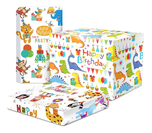 Owill 6 Hoja Papel Lindo Cumpleaño Dibujo Animado Idad