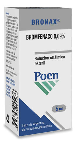 Bronax® Oftálmico Bromfenaco 0.09% X 5 Ml
