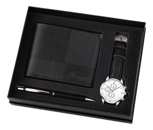 2 Juego De Regalo Para Hombre, Elegante Organizador, Negro