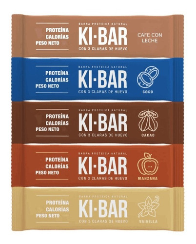 Ki Bar Barritas Proteicas 100% Naturales Pack X5