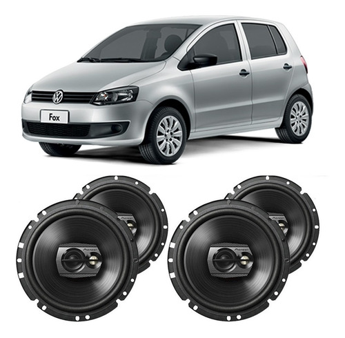 Auto Falante Vw Fox 2010 A 2014 Pioneer 200w Rms Kit