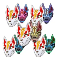 Comprar Máscara Kitsune Antifaz Zorro Luz Led Cosplay Halloween 12pz
