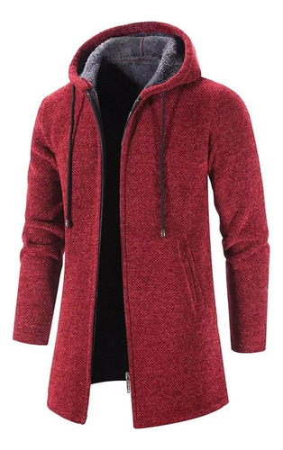 Chaqueta De Lana Para Hombre, Otoño, Invierno, Longitud Medi