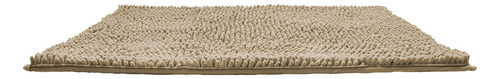 Tapete De Baño Dib Shaggy Silk 50x80 Cm Colores Color Beige