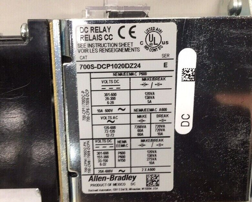 Allen Bradley 700s-dcp1020dz24 Safety Control Relay Asse Ccb