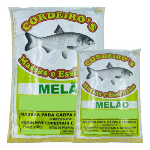 Kit De Pesca 2 Massa Pesca Isca Carpa Cabeçuda 2,5kg Melão